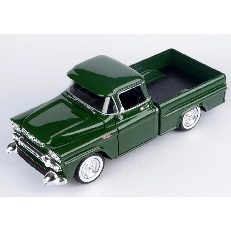 1958 GMC 100 Wideside Pickup - Dark Green 1:24 Scale Diecast Model Truck by Motormax