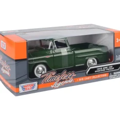 1958 GMC 100 Wideside Pickup - Dark Green 1:24 Scale Diecast Model Truck by Motormax