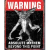 Gremlins Warning Metal Sign 2933 Tin by Desperate Enterprises