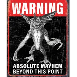 Gremlins Warning Metal Sign 2933 Tin by Desperate Enterprises