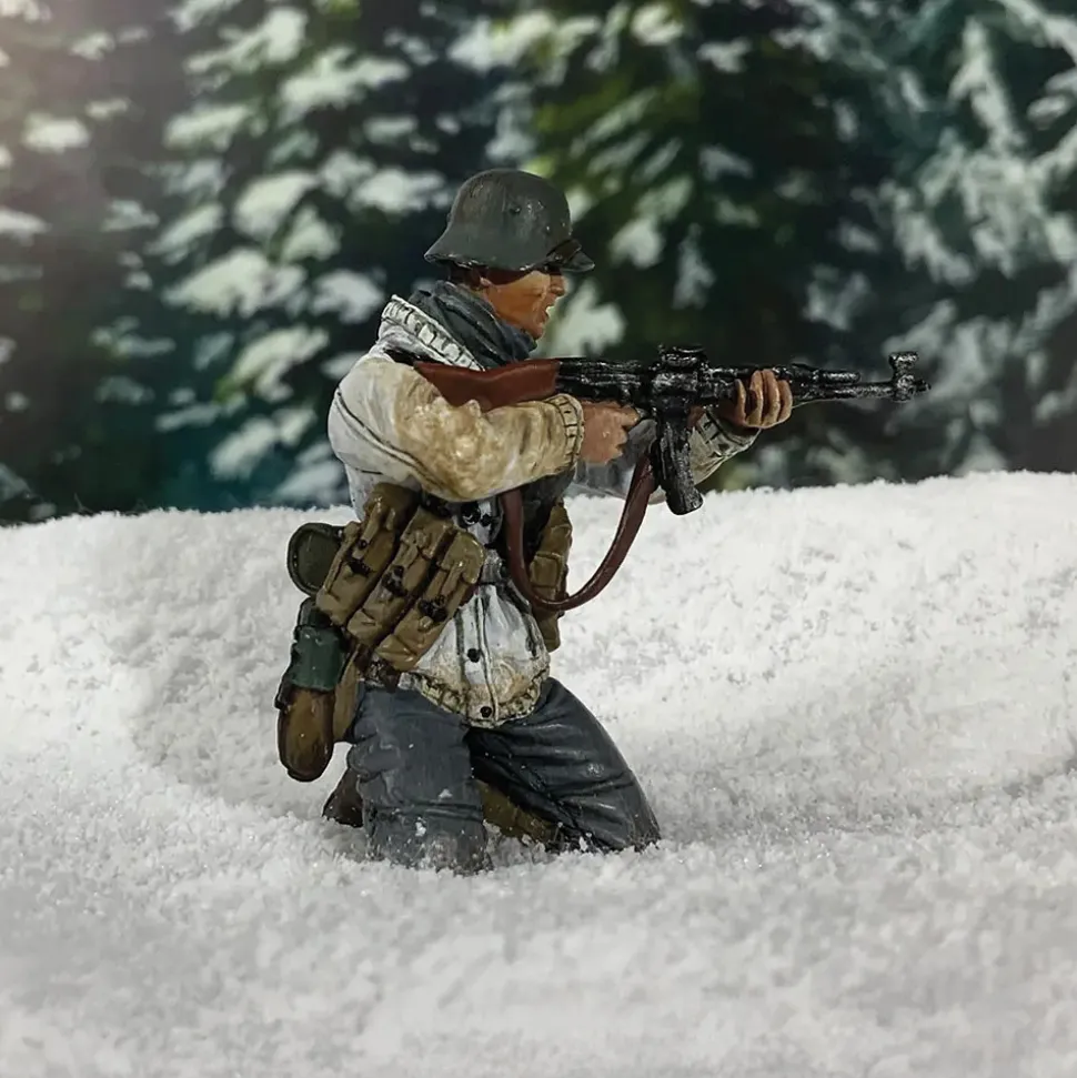 Grenadier in Parka Kneeling Firing StG 44 1/30 Figure William Britain (25114) 1:30 Scale Metal by William Britain