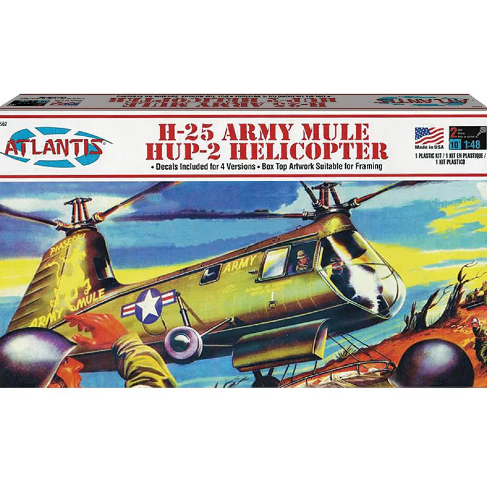 H-25 Army Mule Helicopter 1/48 Kit 1:48 Scale by Atlantis Models