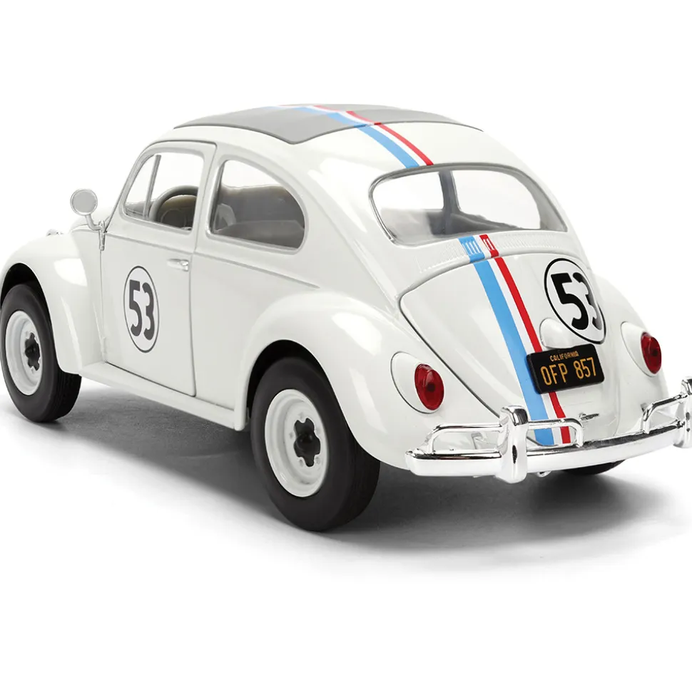 Herbie the Love Bug VW Beetle w/Tire Rack 1:24 Scale Diecast Model Car by Jada Toys