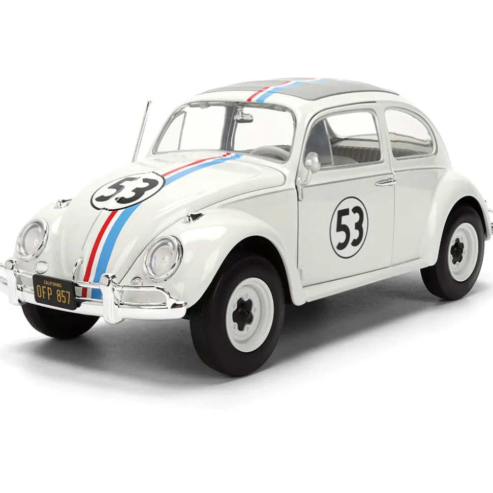 Herbie the Love Bug VW Beetle w/Tire Rack 1:24 Scale Diecast Model Car by Jada Toys