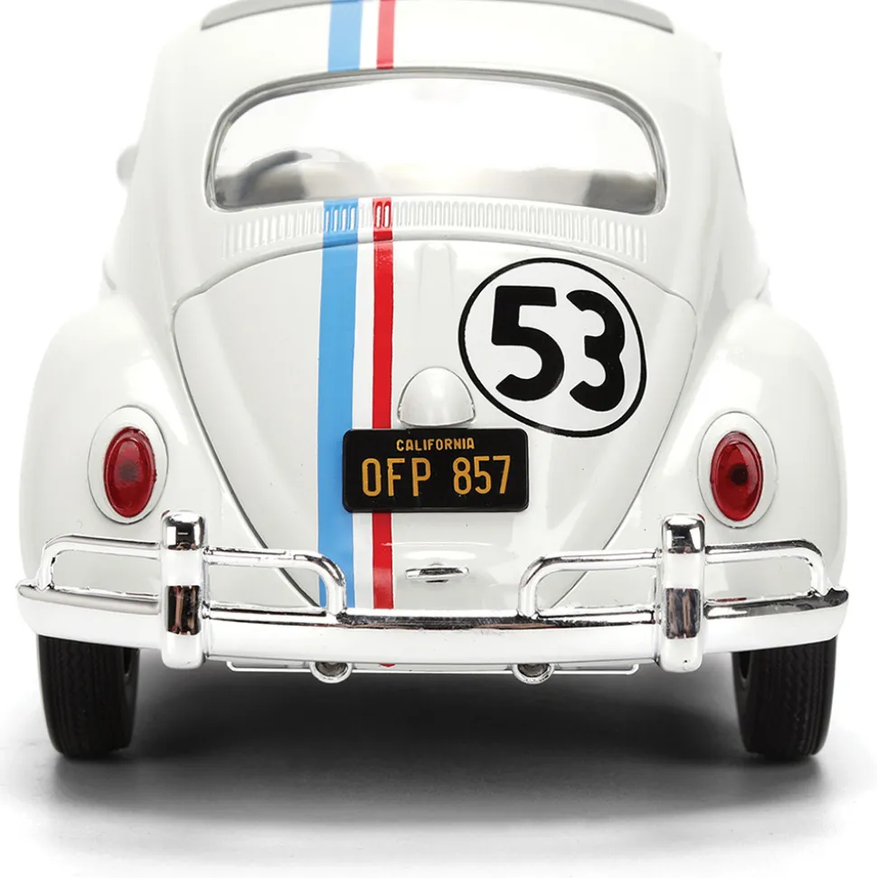 Herbie the Love Bug VW Beetle w/Tire Rack 1:24 Scale Diecast Model Car by Jada Toys
