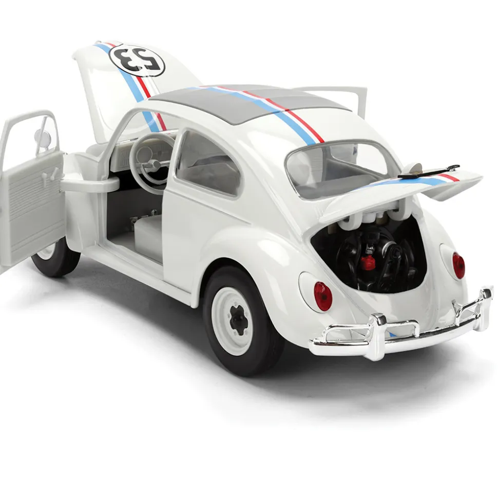 Herbie the Love Bug VW Beetle w/Tire Rack 1:24 Scale Diecast Model Car by Jada Toys