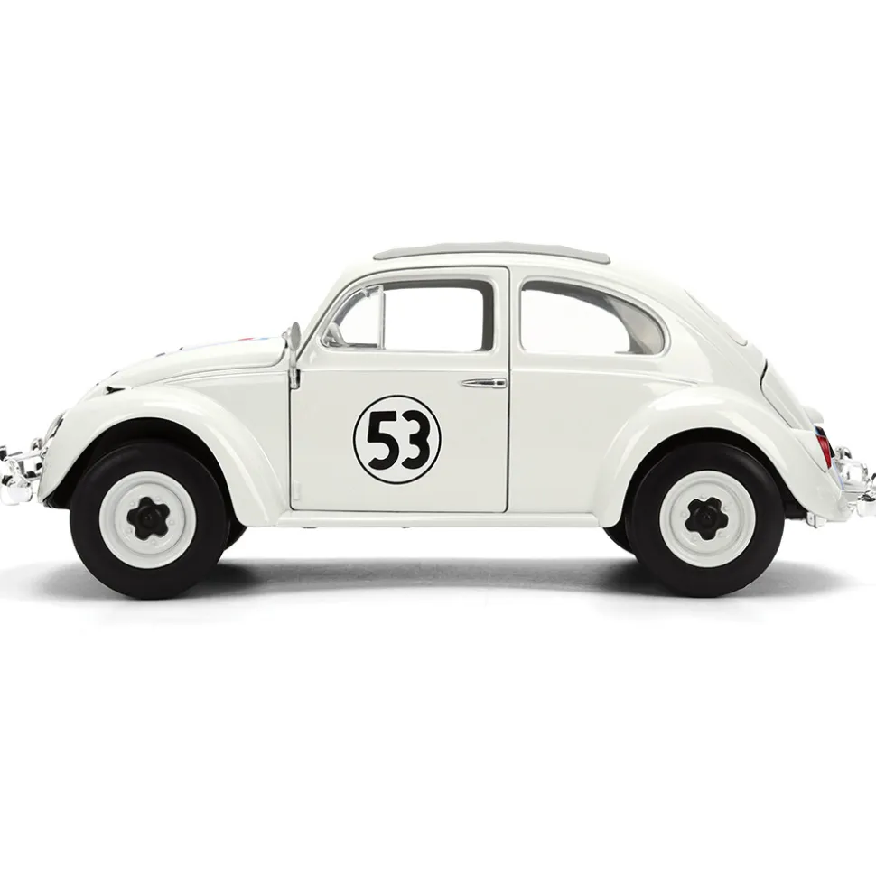 Herbie the Love Bug VW Beetle w/Tire Rack 1:24 Scale Diecast Model Car by Jada Toys
