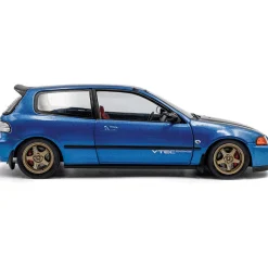 1991 Honda Civic (EG6) Solido Works - Cobalt Blue Pearl 1:18 Scale Diecast Model Car by Solido