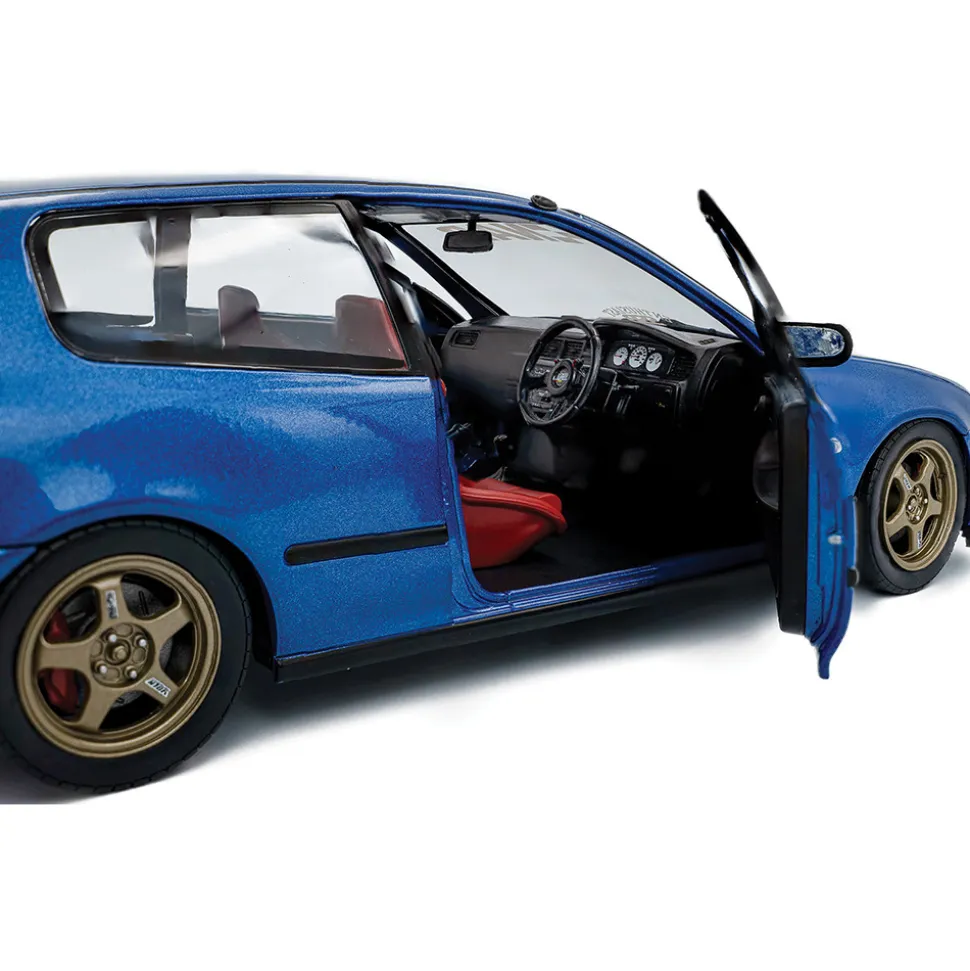 1991 Honda Civic (EG6) Solido Works - Cobalt Blue Pearl 1:18 Scale Diecast Model Car by Solido