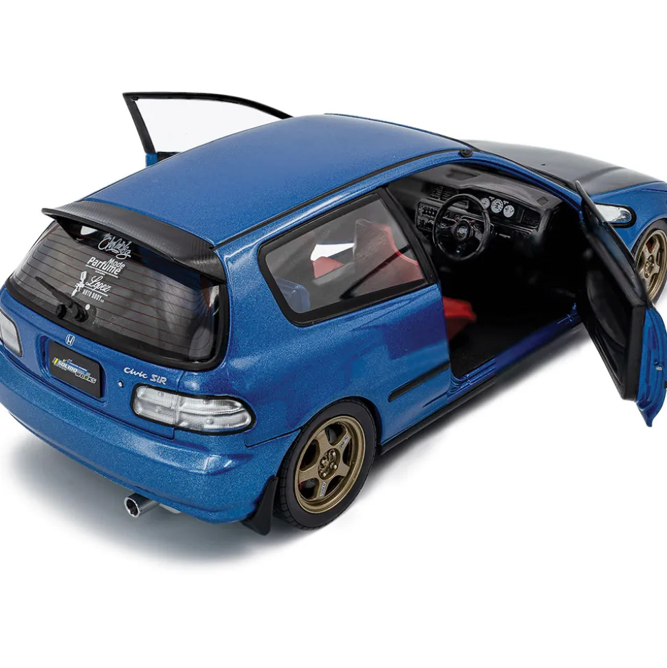 1991 Honda Civic (EG6) Solido Works - Cobalt Blue Pearl 1:18 Scale Diecast Model Car by Solido