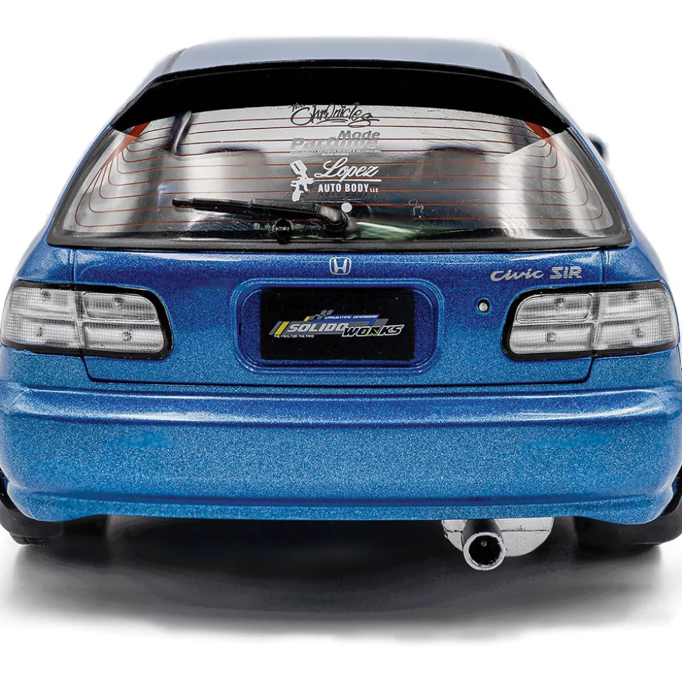 1991 Honda Civic (EG6) Solido Works - Cobalt Blue Pearl 1:18 Scale Diecast Model Car by Solido