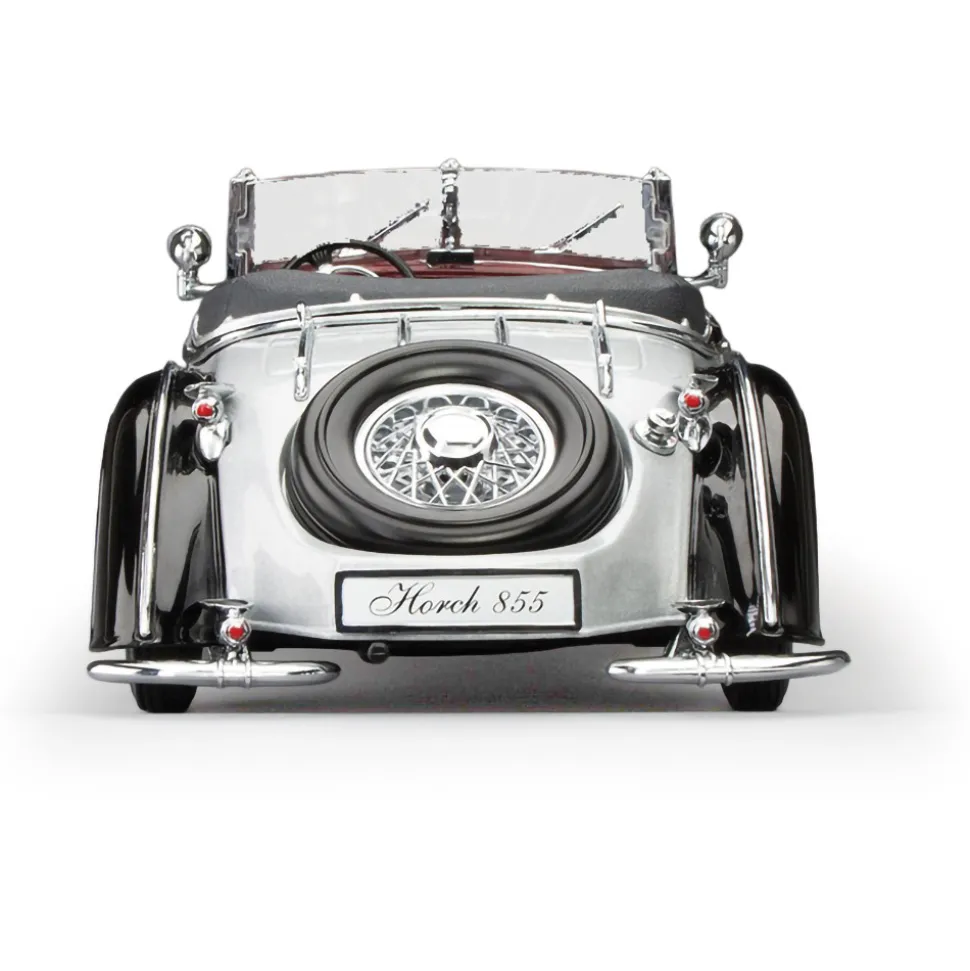 1939 Horch 855 Roadster - Black/Silver 1:18 Scale Diecast Model Car by Sunstar