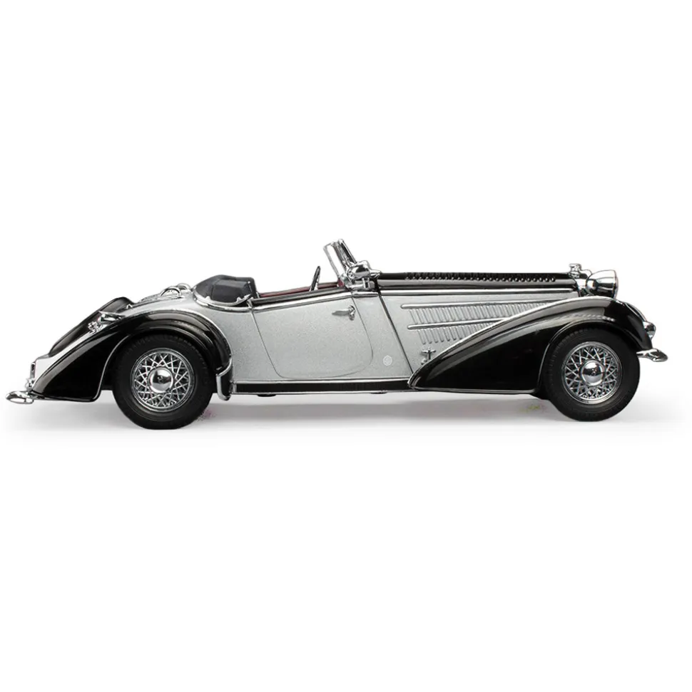 1939 Horch 855 Roadster - Black/Silver 1:18 Scale Diecast Model Car by Sunstar