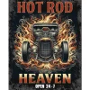 Hot Rod Heaven Metal Sign Metal Sign by Desperate Enterprises