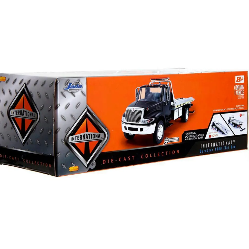 International Flatbed Tow Truck - Primer Black 1:24 Scale Diecast Model Truck by Jada Toys