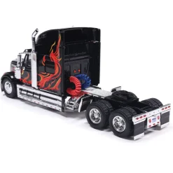 2010 International Lonestar - Black with flames 1:43 Scale Diecast Model Truck by IXO Models