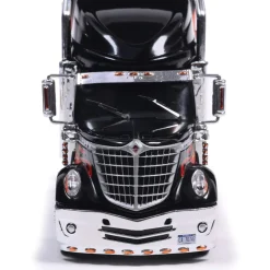 2010 International Lonestar - Black with flames 1:43 Scale Diecast Model Truck by IXO Models