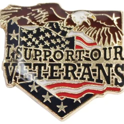I Support Our Veterans Lapel Pin 995406 by Ruffin Flag Company