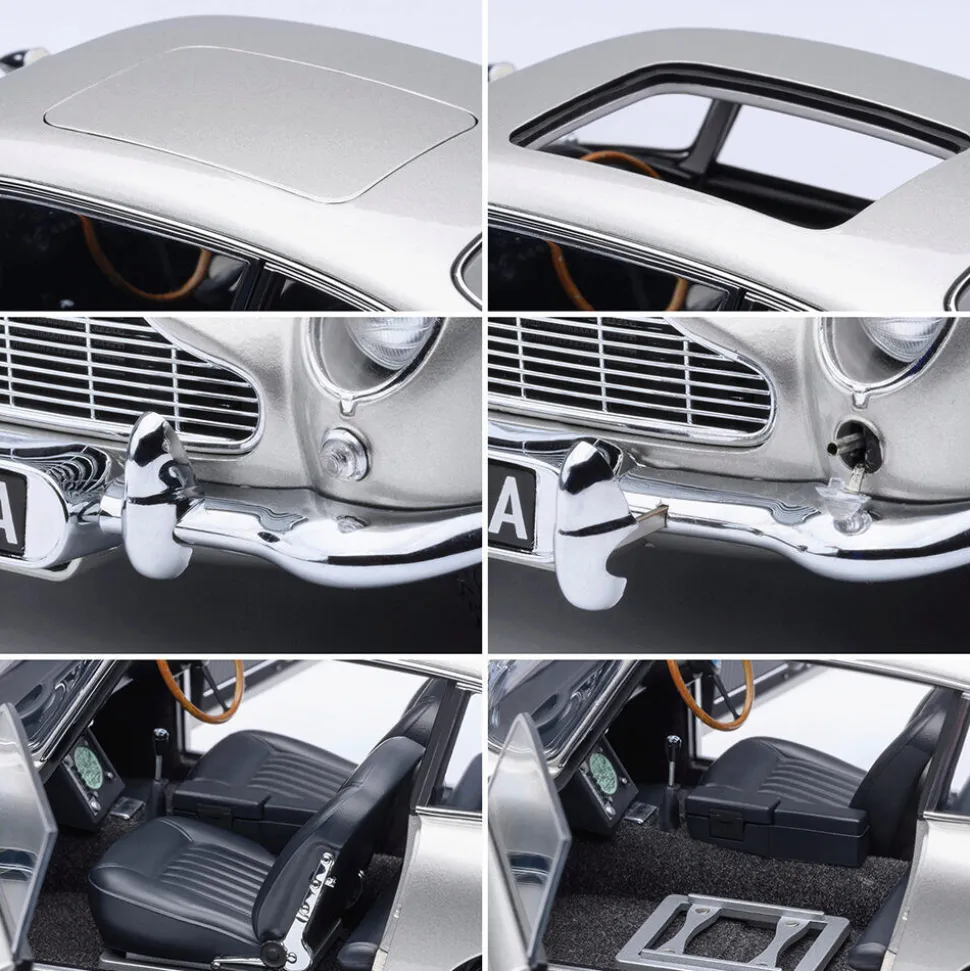James Bond Aston Martin DB5 - Goldfinger w/Weapons 1:18 Scale Diecast Composite Model Car by AutoArt