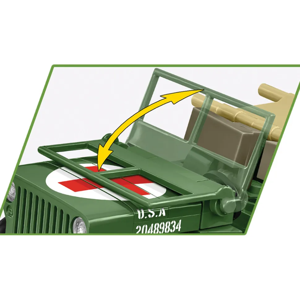 JEEP Medical MB Vehicle Building Brick Set 1:35 Scale by Cobi Toys