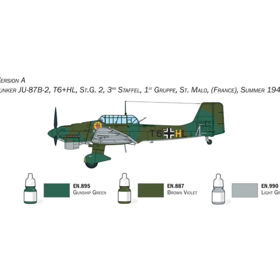 JU 87 B Stuka 1/72 Kit 1:72 Scale Plastic Model Kit by Italeri