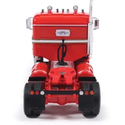 1950 Kenworth Bullnose - Red and White with vintage chrome trailer 1:64 Scale Diecast Model Truck by IXO Models