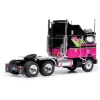 1976 Kenworth K100 Aerodyne - Black and Pink 1:64 Scale Diecast Model Truck by IXO Models