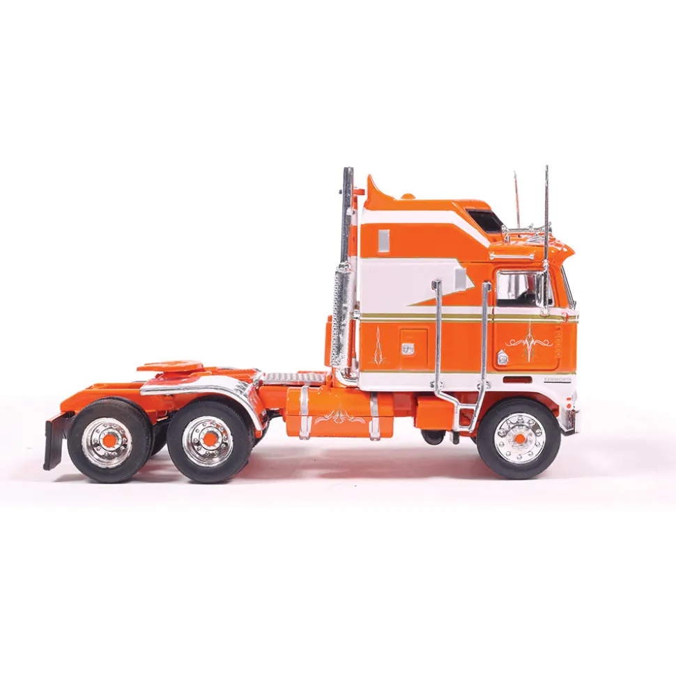 1976 Kenworth K100 Aerodyne - Orange 1:64 Scale Diecast Model Truck by IXO Models