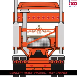 1976 Kenworth K100 Aerodyne - Orange 1:64 Scale Diecast Model Truck by IXO Models