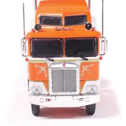 1976 Kenworth K100 Aerodyne - Orange 1:64 Scale Diecast Model Truck by IXO Models