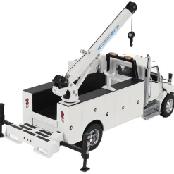 Kenworth T380 Auto-Crane Titan85-Body HC14-Crane Work Truck with Miller EnPak - White 1:50 Scale Diecast Model Truck by Diecast Masters