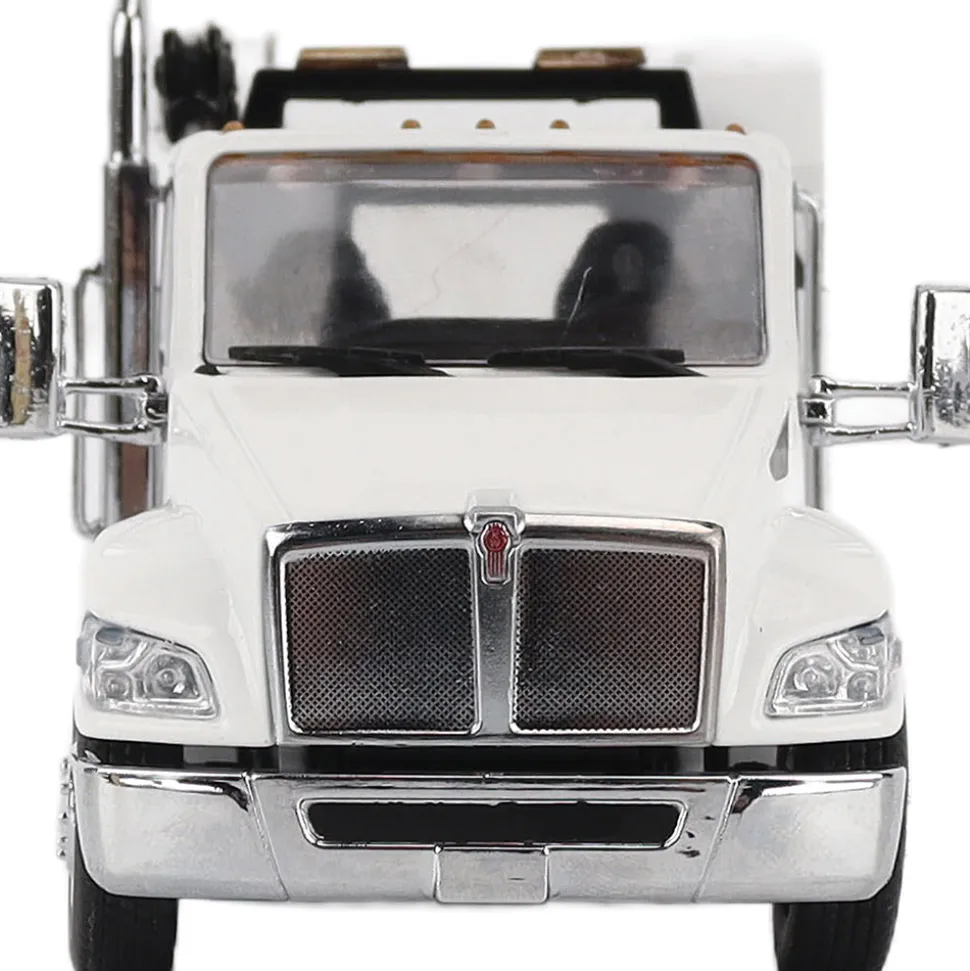 Kenworth T380 Auto-Crane Titan85-Body HC14-Crane Work Truck with Miller EnPak - White 1:50 Scale Diecast Model Truck by Diecast Masters