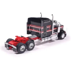 1990 Kenworth W900 - Black With Stripe 1:64 Scale Diecast Model Truck by IXO Models