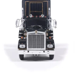 1976 Kenworth W900 - Black With Western Trailer 1:64 Scale Diecast Model Truck by IXO Models