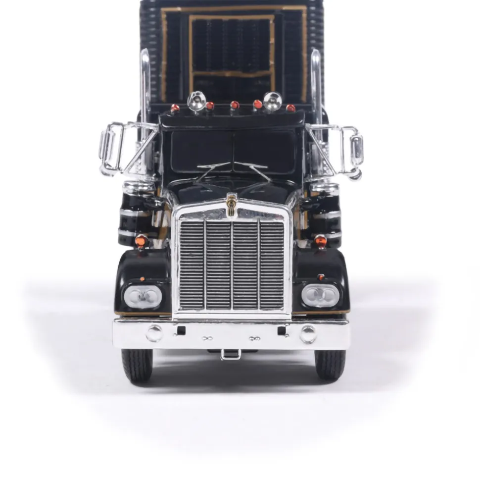 1976 Kenworth W900 - Black With Western Trailer 1:64 Scale Diecast Model Truck by IXO Models