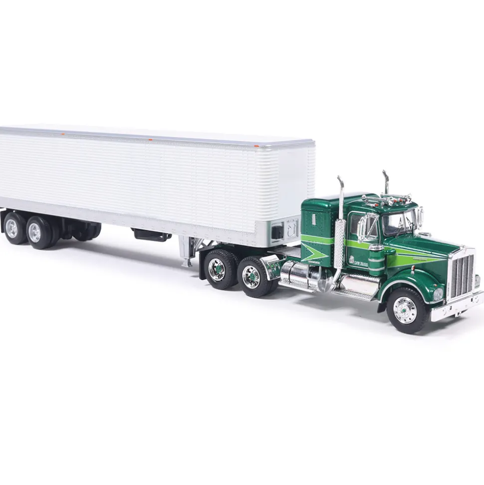 1974 Kenworth W-925 - Green With White Trailer 1:64 Scale Diecast Model Truck by IXO Models