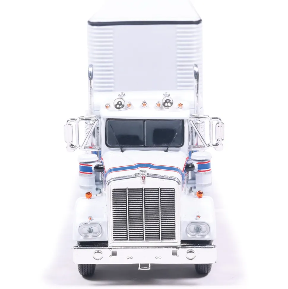 1976 Kenworth W900 With Vintage Trailer - Red, White, B 1:64 Scale Diecast Model Truck by IXO Models