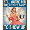 Kitchen Fairy Metal Sign 2969 Tin by Desperate Enterprises