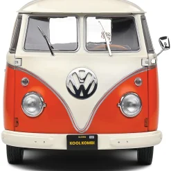 1950 Kool Kombi & Trailer - Orange 1:18 Scale Diecast Model Car by Solido