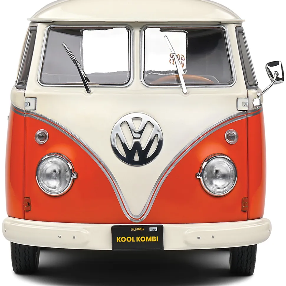 1950 Kool Kombi & Trailer - Orange 1:18 Scale Diecast Model Car by Solido