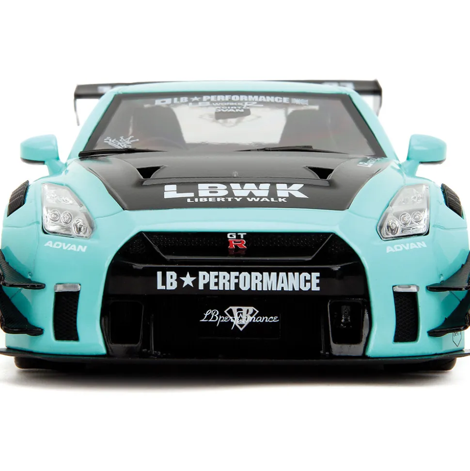 2020 Liberty Walk Nissan GT-R (R35) Type 2 - Teal 1:18 Scale Diecast Model Car by Pink Slips
