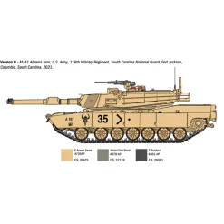 M1A1/A2 Abrams 1/35 Kit 1:35 Scale Plastic Model Kit by Italeri
