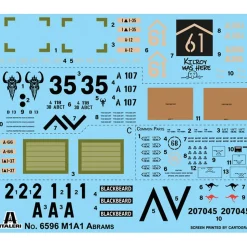 M1A1/A2 Abrams 1/35 Kit 1:35 Scale Plastic Model Kit by Italeri