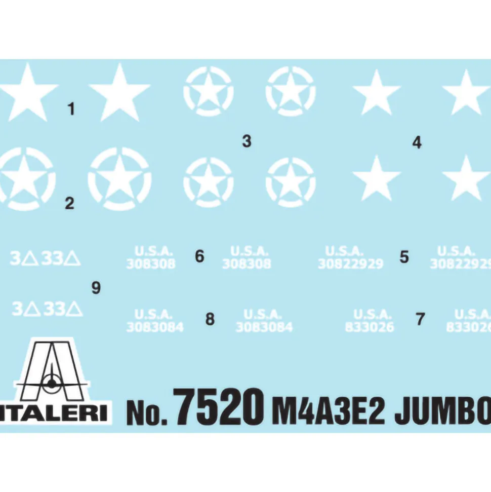 M4A3E2 “Jumbo” Sherman 1/72 Kit 1:72 Scale Plastic Model Kit by Italeri