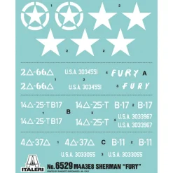 M4A3E8 Sherman “Fury” 1/35 Kit 1:35 Scale Plastic Model Kit by Italeri