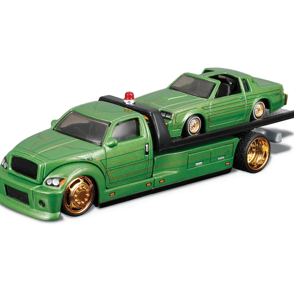 Maisto Flatbed & 1987 Buick Regal T-Type 1:64 Scale by Maisto