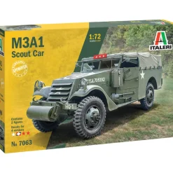 M3A1 Scout Car 1/72 Kit Italeri (7063) 1:72 Scale Plastic by Italeri