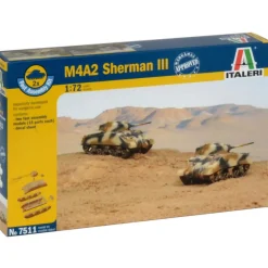 M4A2 Sherman III 1/72 Kit 1:72 Scale Plastic Model Kit by Italeri