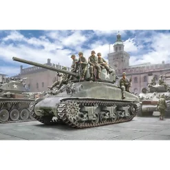 M4A1 Sherman with Infantry 1/35 Kit Italeri (6568s) 1:35 Scale Plastic by Italeri