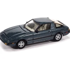 1985 Mazda RX-7 - V3 Tender Blue 1:64 Scale Diecast Model Car by Johnny Lightning